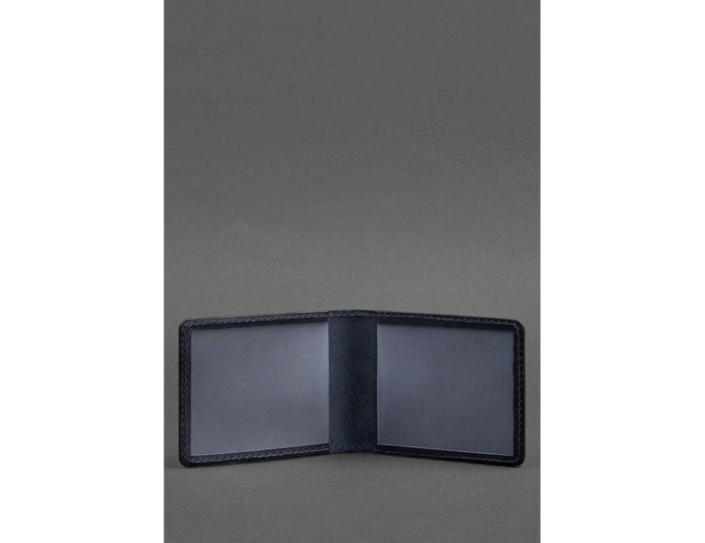 Шкіряна обкладинка для посвідчення з гербом темно-синя BN-IDC-2-navy-blue - Фотографія № 2