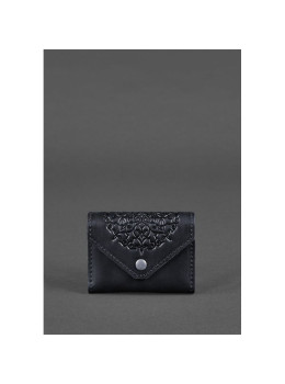 Кожаный кард-кейс 3.0 синий с мандалой Blancnote BN-KK-3-nn-man