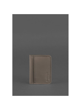 Кожаная обложка для ID-паспорта и водительских прав 4.1 темно-бежевая с гербом BN-KK-4-1-beige