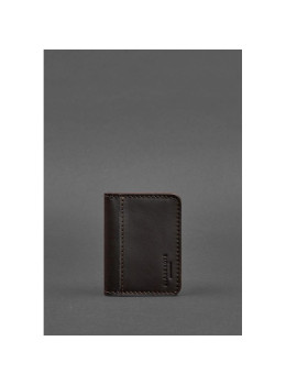 Кожаная обложка для ID-паспорта и водительских прав 4.1 коричневая с гербом Украины BN-KK-4-1-choko