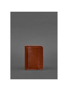 Кожаная обложка для ID-паспорта и водительских прав 4.1 светло-коричневая с гербом BN-KK-4-1-k