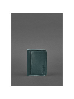 Кожаная обложка для ID-паспорта и водительских прав 4.1 зеленая с гербом BN-KK-4-1-malachite