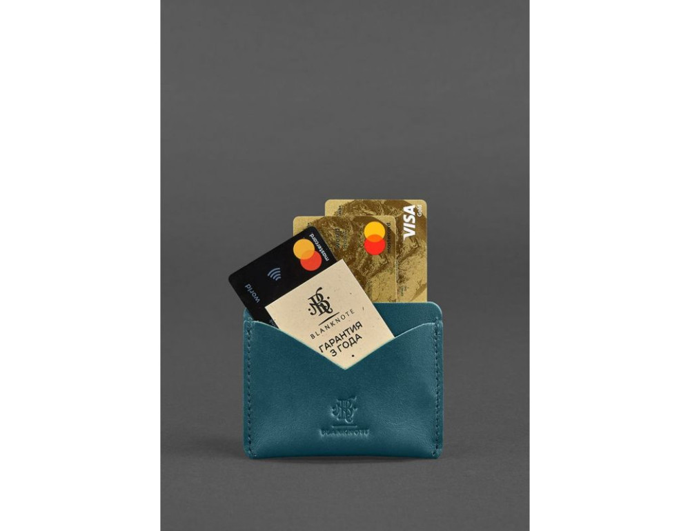 Жіноча шкіряна візитниця 5.0 зелена Blancnote BN-KK-5-malachite - Фотографія № 2