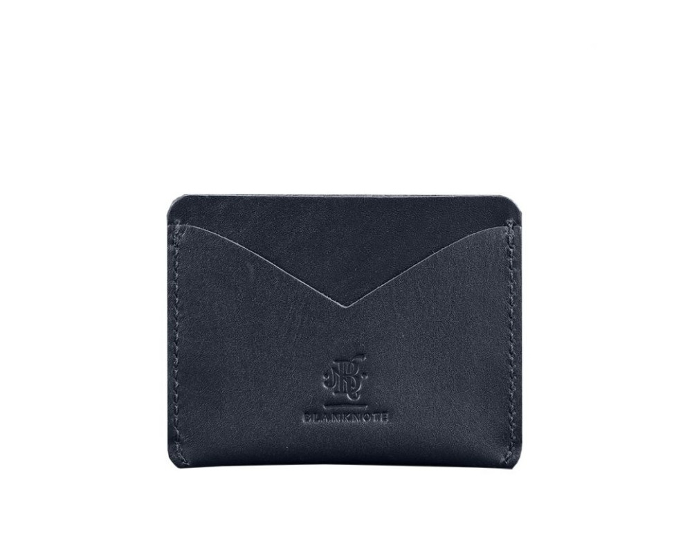 Шкіряна візитниця 5.0 темно-синя Blancnote BN-KK-5-navy-blue - Фотографія № 5