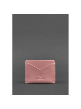 Женская кожаная визитница 5.0 розовая BN-KK-5-pink-peach
