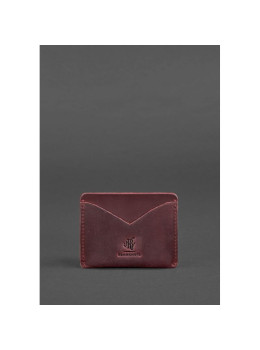 Женская кожаная визитница 5.0 бордовая Crazy Horse Blancnote BN-KK-5-vin-kr