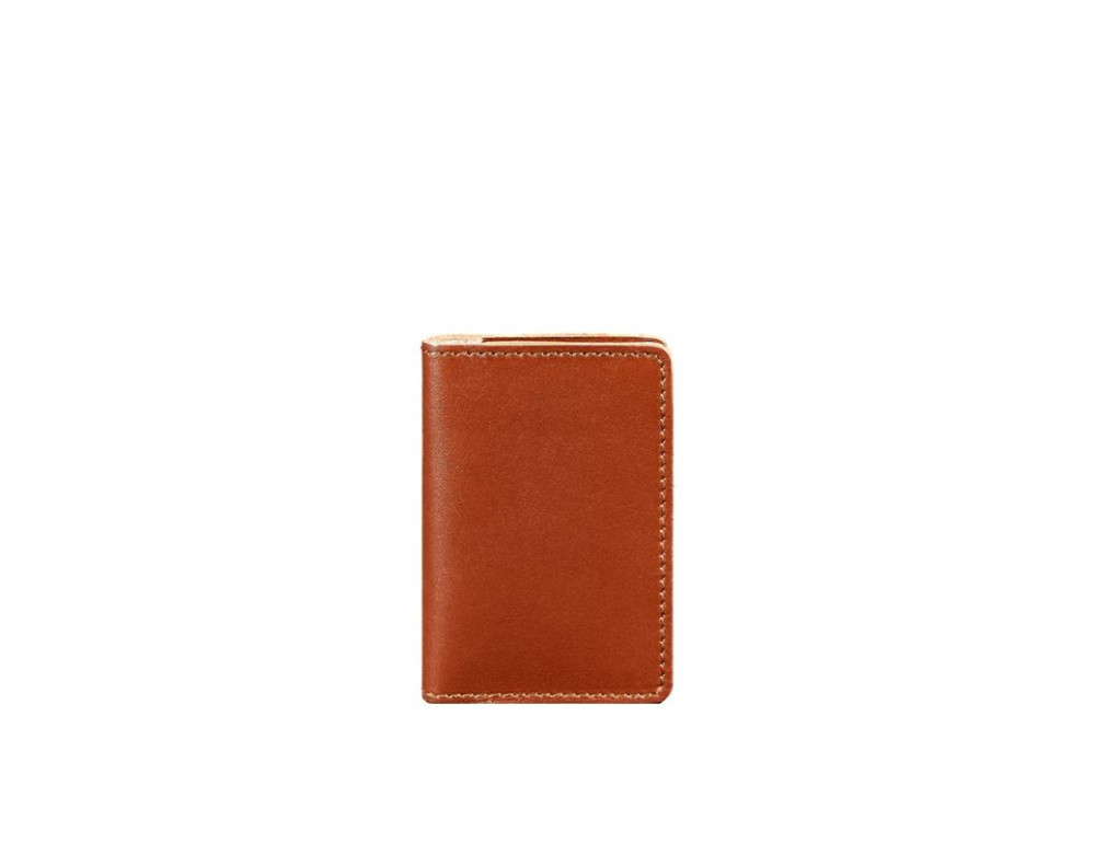 Шкіряний кард-кейс (візитниця) 6.0 світло-коричневий Blancnote BN-KK-6-k - Фотографія № 6