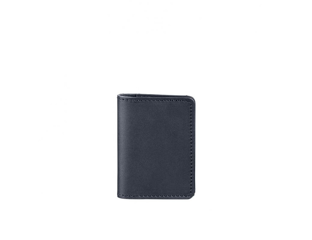 Шкіряний кард-кейс (візитниця) 6.0 темно-синій Blancnote BN-KK-6-navy-blue - Фотографія № 5