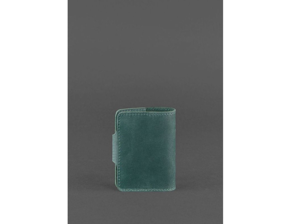 Кожаный кард-кейс 7.1 (Книжечка) зеленый Crazy Horse Blancnote BN-KK-7-1-iz - Фото № 4