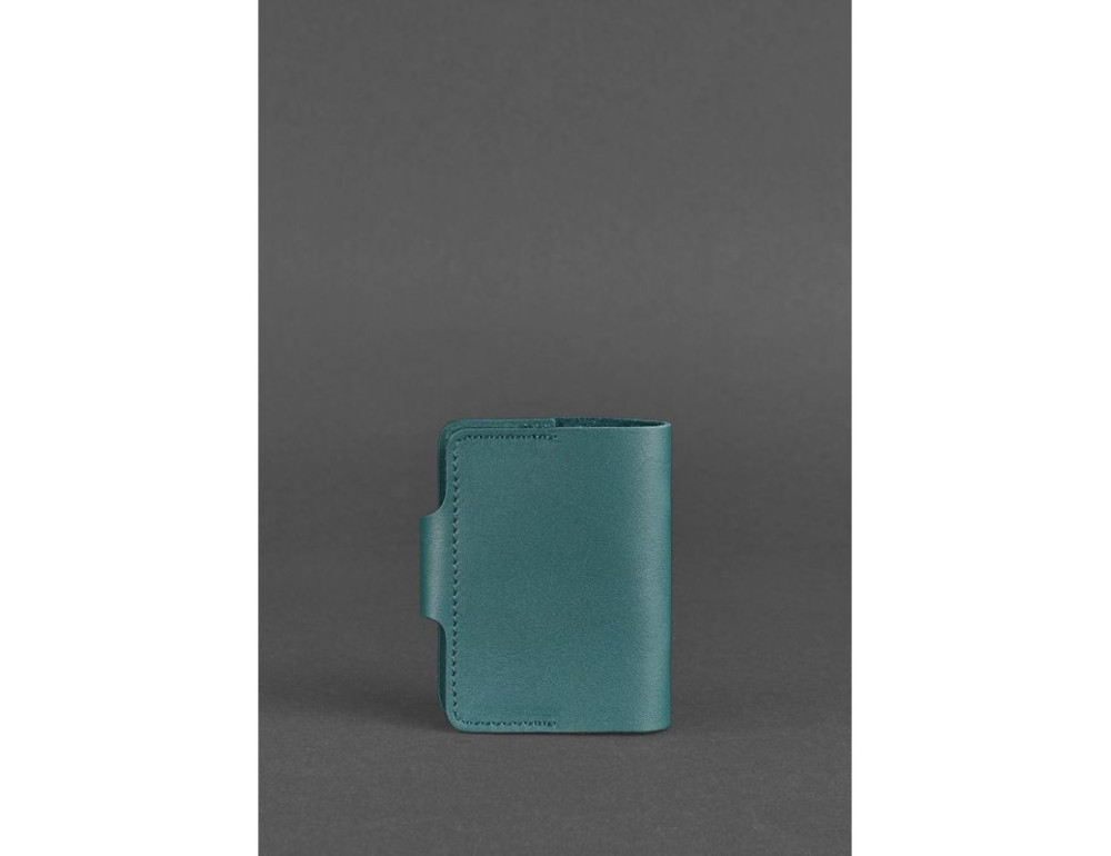 Женский кожаный кард-кейс 7.1 (Книжечка) зеленый Blancnote BN-KK-7-1-malachite - Фото № 4