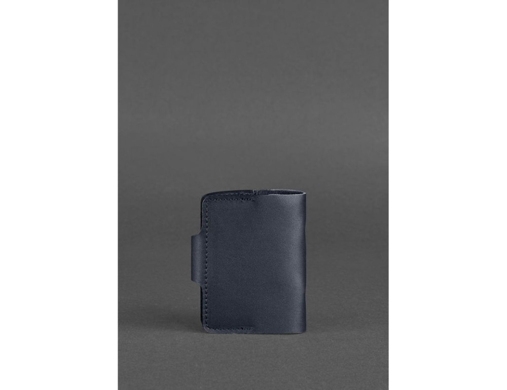Кожаный кард-кейс 7.1 (Книжечка) темно-синий Blancnote BN-KK-7-1-navy-blue - Фото № 4
