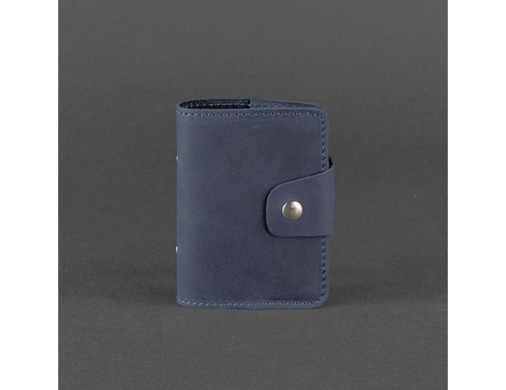 Кожаный кард-кейс 7.1 (Книжечка) синий Blancnote BN-KK-7-1-nn - Фото № 5