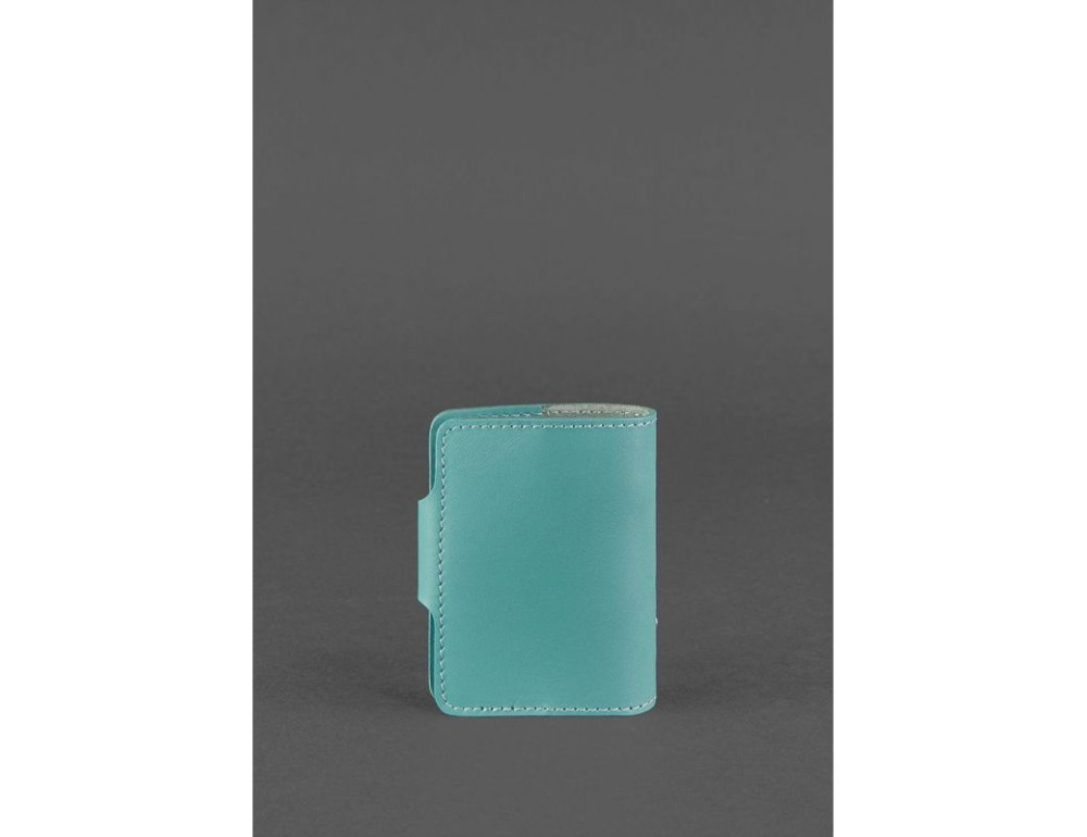 Женский кожаный кард-кейс 7.1 (Книжечка) бирюзовый Blancnote BN-KK-7-1-tiffany - Фото № 4