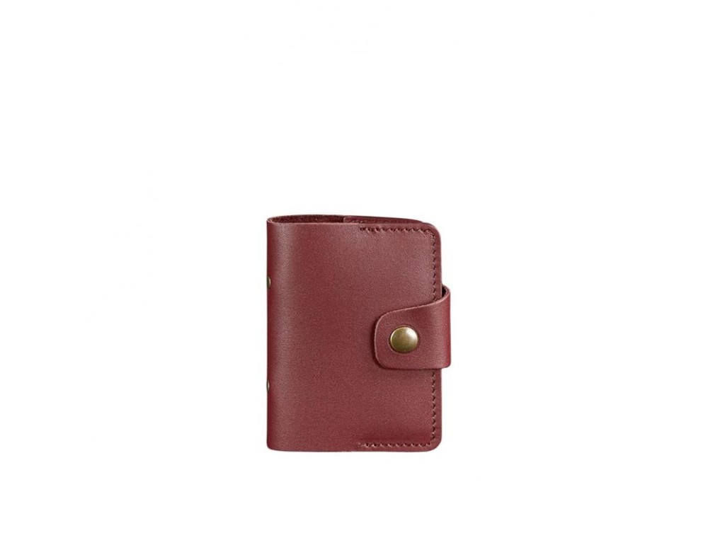 Женский кожаный кард-кейс 7.1 (Книжечка) бордовый Blancnote BN-KK-7-1-vin - Фото № 6