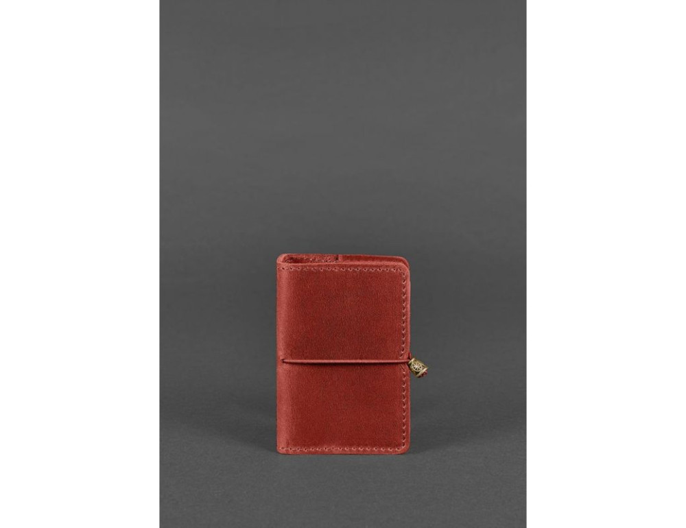 Шкіряний жіночий кард-кейс 7.0 кораловий Crazy Horse Blancnote BN-KK-7-coral - Фотографія № 1