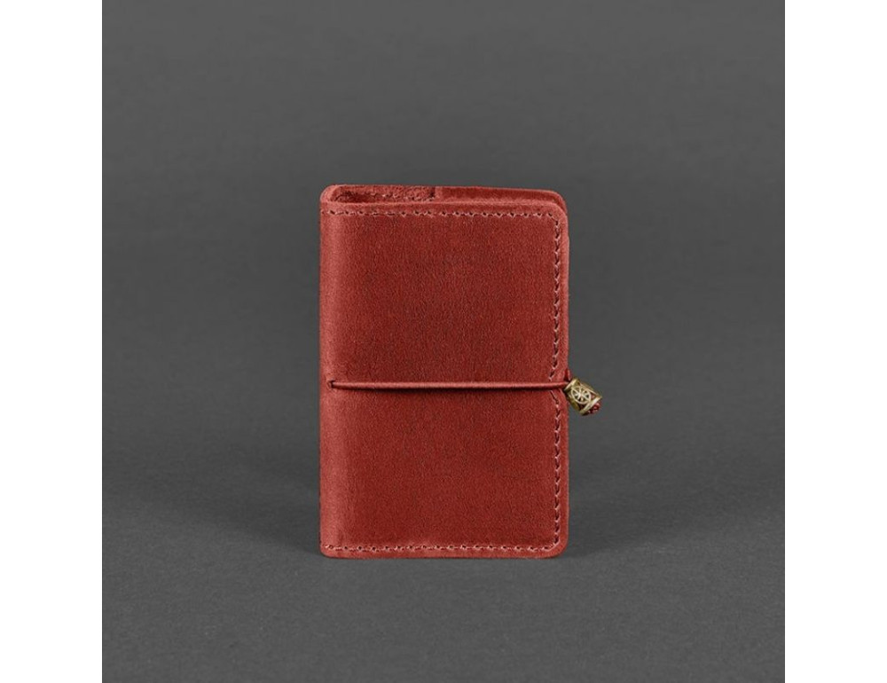 Шкіряний жіночий кард-кейс 7.0 кораловий Crazy Horse Blancnote BN-KK-7-coral - Фотографія № 4