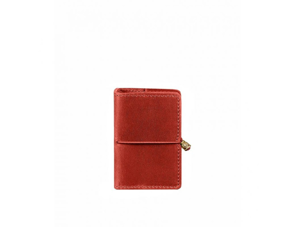 Шкіряний жіночий кард-кейс 7.0 кораловий Crazy Horse Blancnote BN-KK-7-coral - Фотографія № 5