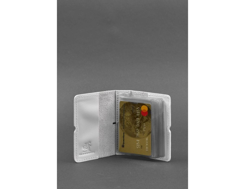 Женский кожаный кард-кейс 7.0 белый Краст BN-KK-7-light - Фото № 2