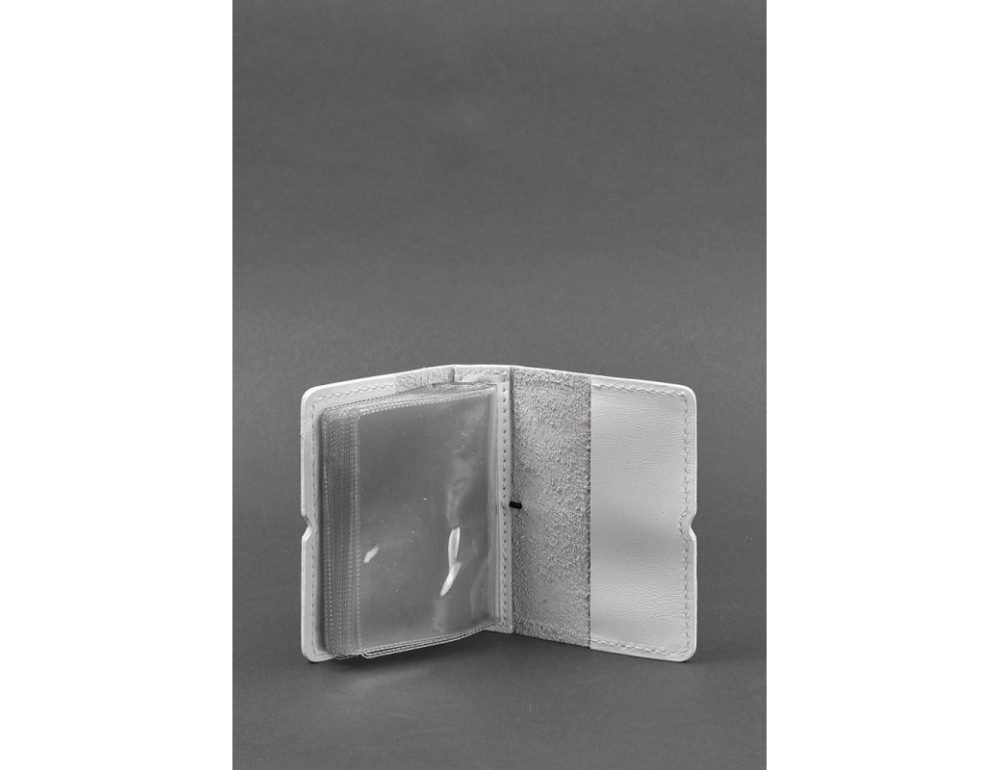 Женский кожаный кард-кейс 7.0 белый Краст BN-KK-7-light - Фото № 3