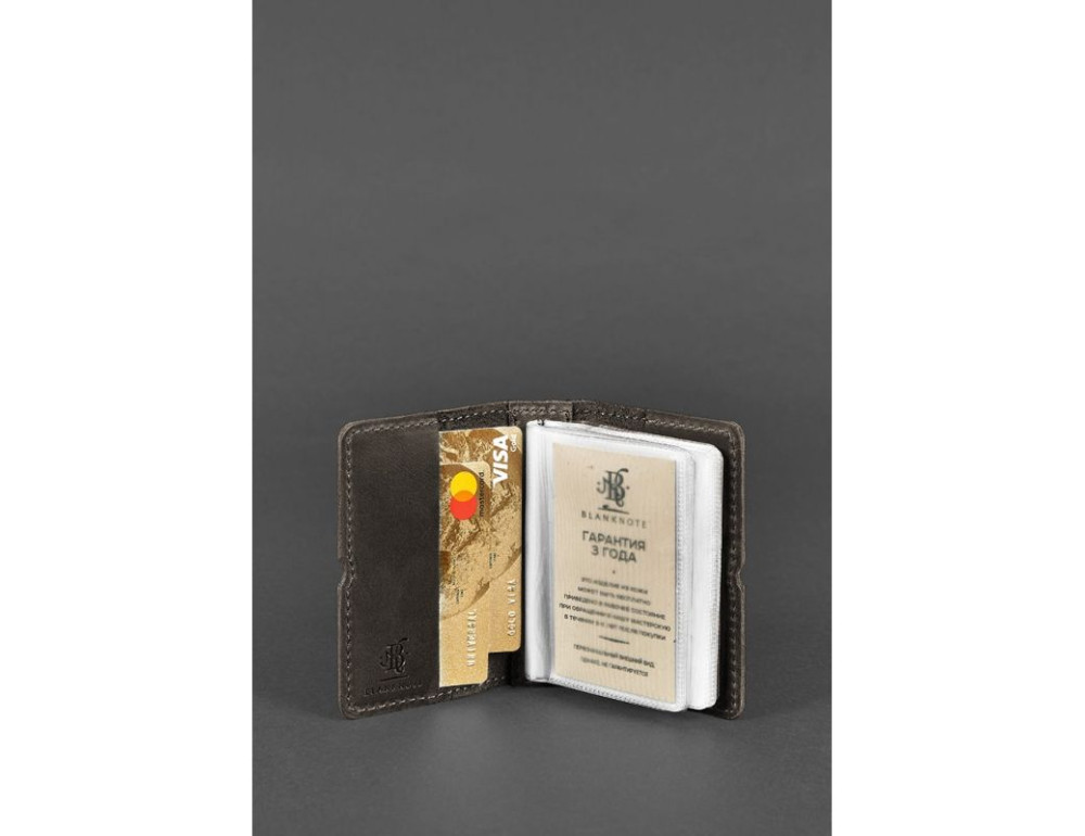 Шкіряний кард-кейс 7.0 темно-коричневий Blancnote BN-KK-7-o - Фотографія № 2