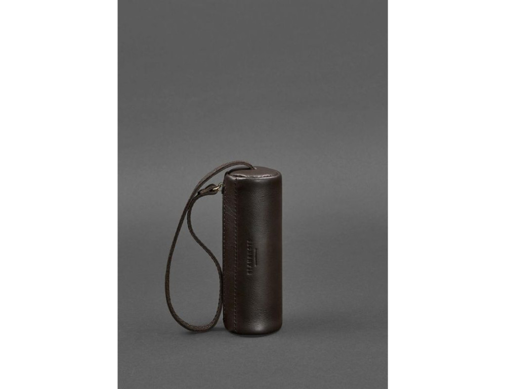 Коричнева шкіряна ключниця тубусна Blancnote BN-KL-3-choko - Фотографія № 3