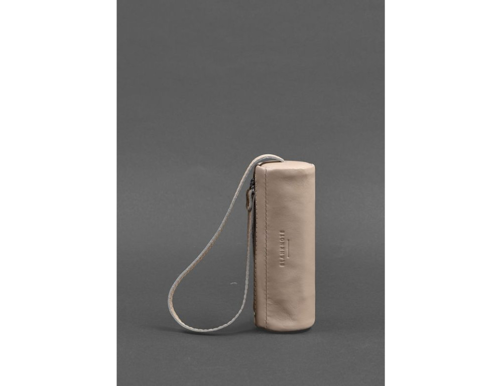 Світло-бежева шкіряна ключниця тубусна Blancnote BN-KL-3-light-beige - Фотографія № 3