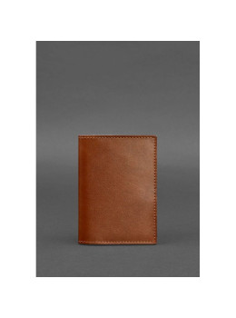 Кожаная обложка для паспорта 1.2 светло-коричневая Blancnote BN-OP-1-2-k