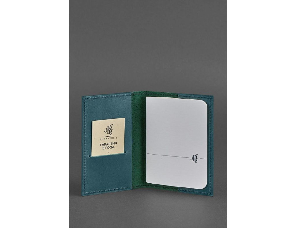 Обкладинка для паспорта 1.2 зелена Blancnote BN-OP-1-2-malachite - Фотографія № 2