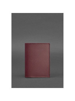 Кожаная обложка для паспорта 1.2 бордовая Краст Blancnote BN-OP-1-2-vin
