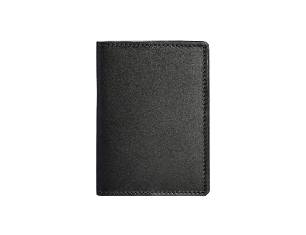 Кожаная обложка для паспорта 1.3 черная Краст Blancnote BN-OP-1-3-g - Фото № 6