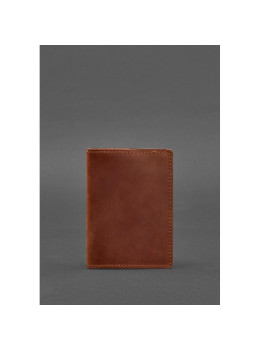 Кожаная обложка для паспорта 1.3 светло-коричневая Crazy Horse BN-OP-1-3-k-kr