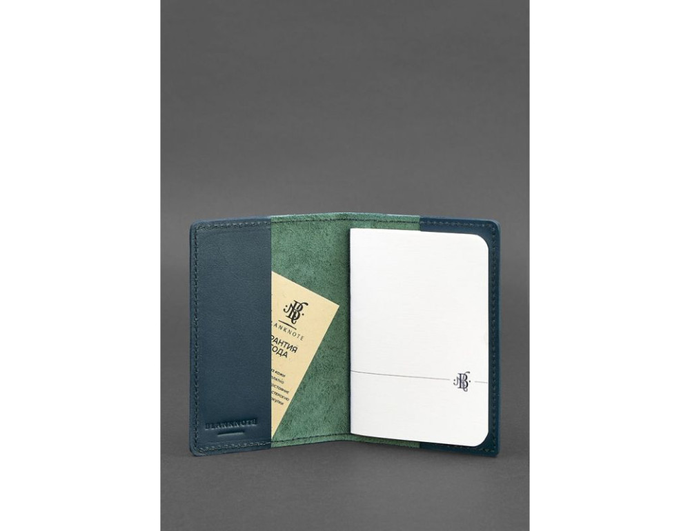 Обкладинка для паспорта 1.3 зелена Blancnote BN-OP-1-3-malachite - Фотографія № 2