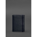 Кожаная обложка для паспорта 1.0 темно-синяя краст BN-OP-1-navy-blue - Фото № 100