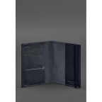 Кожаная обложка для паспорта 1.0 темно-синяя краст BN-OP-1-navy-blue - Фото № 102