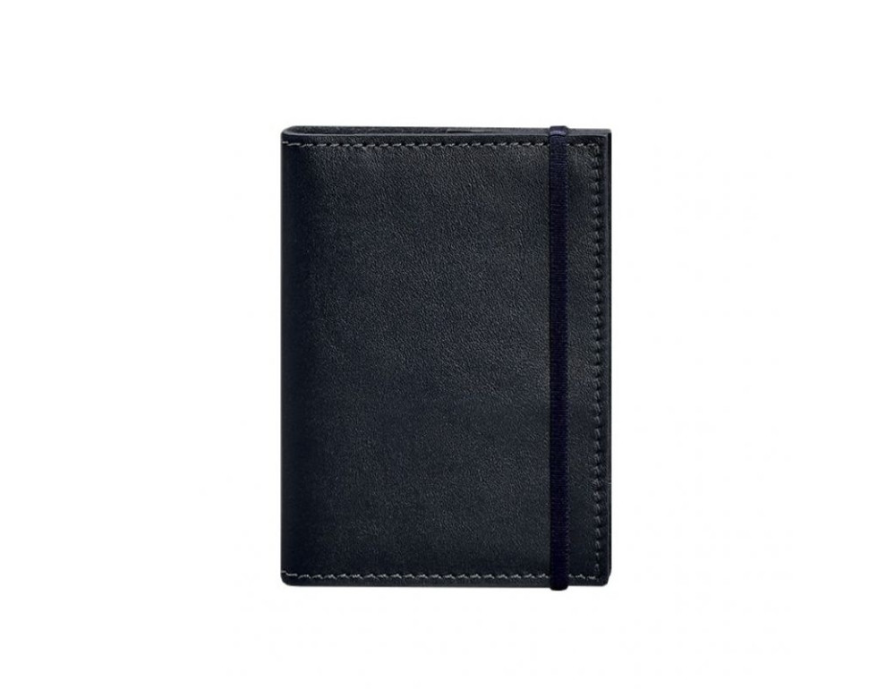 Кожаная обложка для паспорта 1.0 темно-синяя краст BN-OP-1-navy-blue - Фото № 6