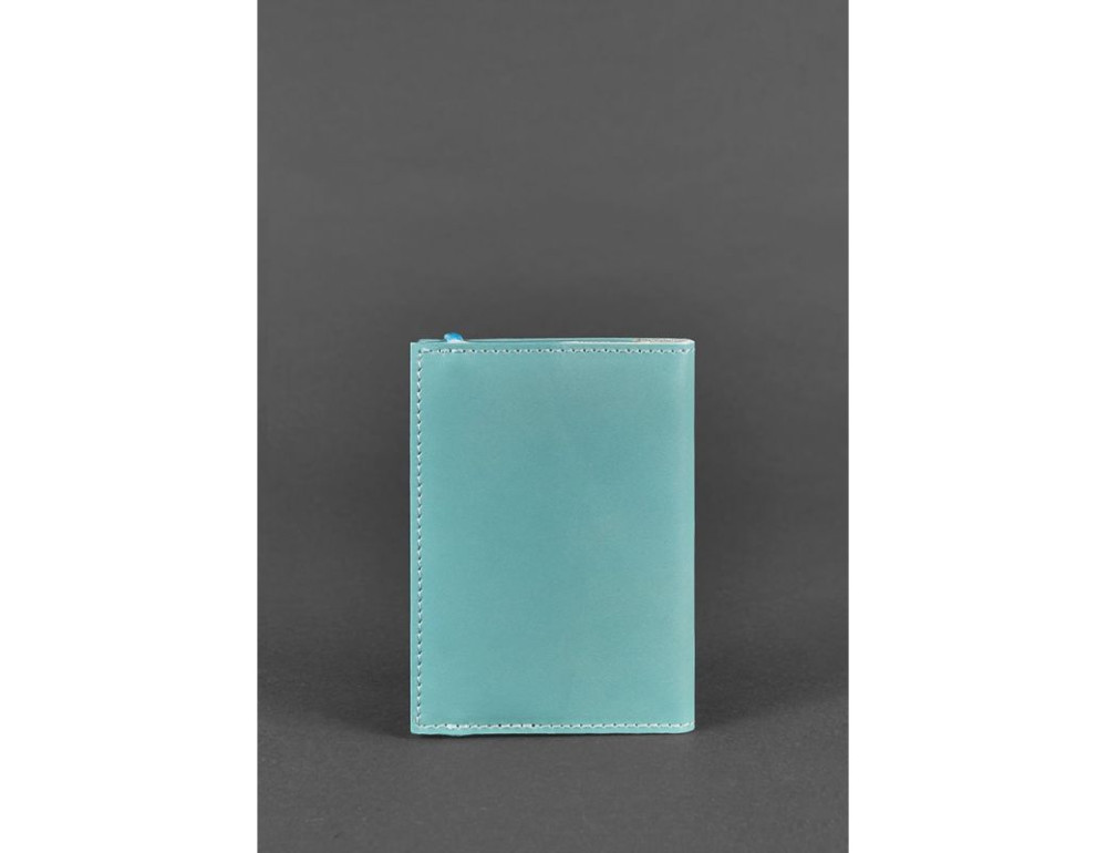 Шкіряна обкладинка для паспорта 1.0 бірюзова Blancnote BN-OP-1-tiffany - Фотографія № 4