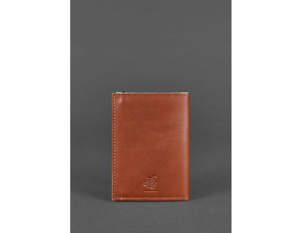 Шкіряна обкладинка для паспорта 2.0 світло-коричнева Blancnote BN-OP-2-k - Фотографія № 4