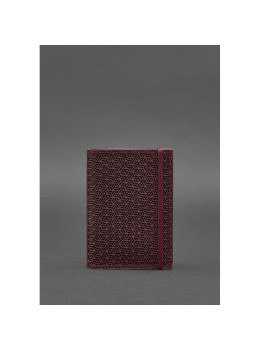 Кожаная обложка для паспорта 2.0 бордовая Карбон Blancnote BN-OP-2-vin-karbon