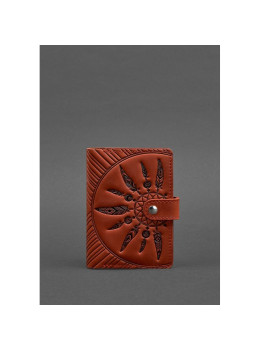 Женская кожаная обложка для паспорта коралловая 3.0 Инди Blancnote BN-OP-3-coral-ls