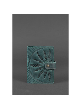 Женская кожаная обложка для паспорта 3.0 Инди зеленая Blancnote BN-OP-3-iz-ls