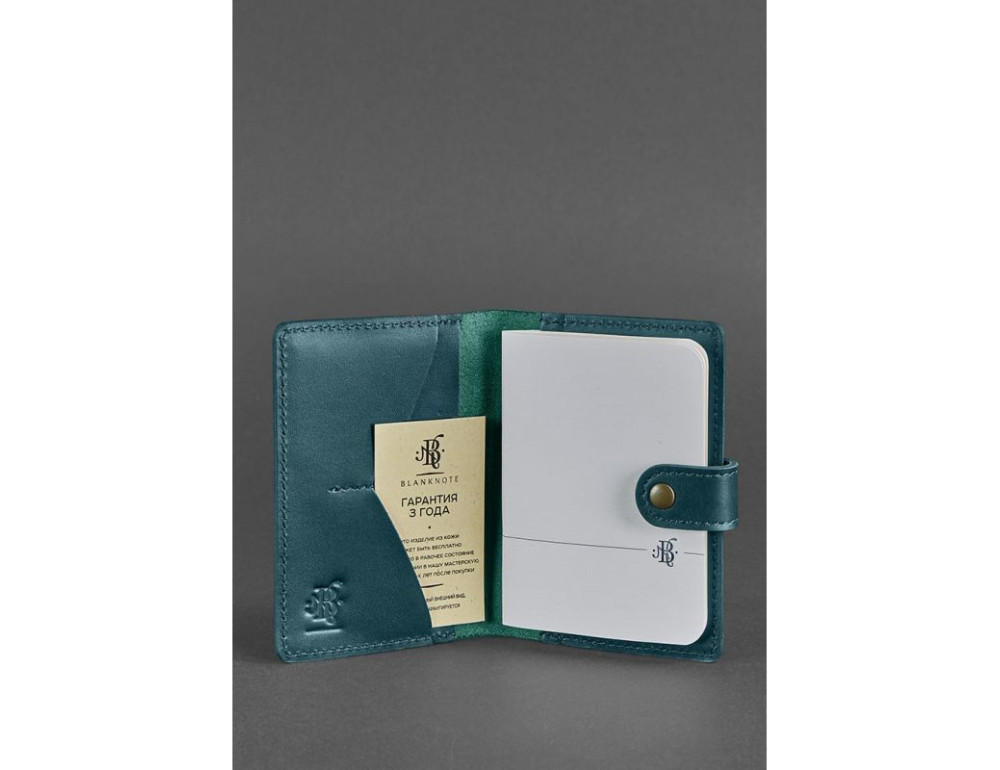 Обкладинка для паспорта 3.0 зелена Blanknote BN-OP-3-malachite - Фотографія № 2