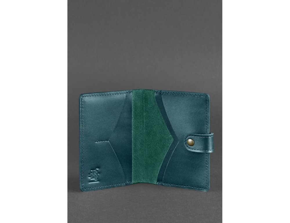 Обкладинка для паспорта 3.0 зелена Blanknote BN-OP-3-malachite - Фотографія № 3