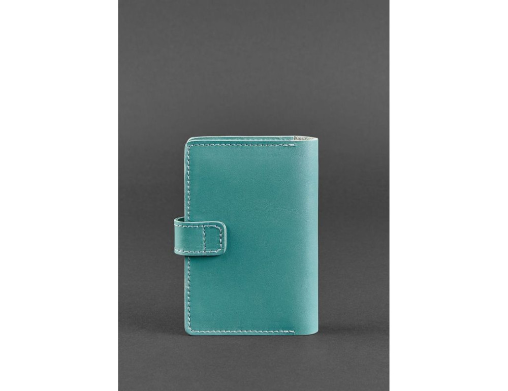 Шкіряна обкладинка для паспорта 3.0 бірюзова Blancnote BN-OP-3-tiffany - Фотографія № 4