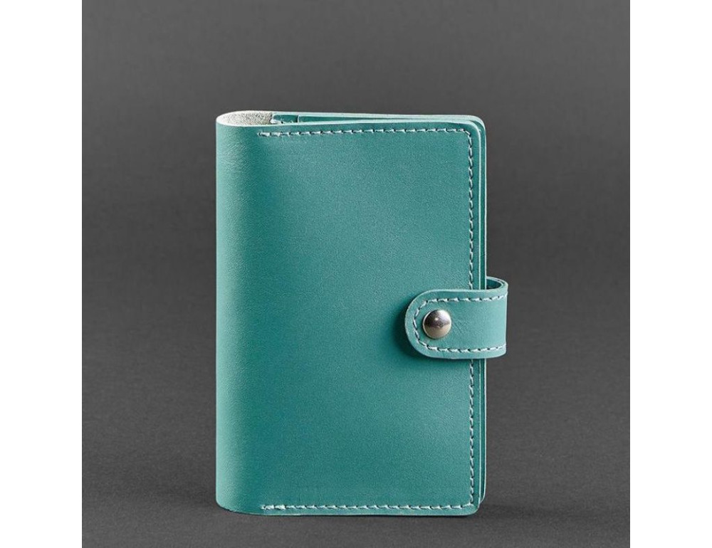 Шкіряна обкладинка для паспорта 3.0 бірюзова Blancnote BN-OP-3-tiffany - Фотографія № 6