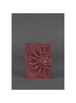 Женская кожаная обложка для паспорта 3.0 Инди бордовая Blancnote BN-OP-3-vin-ls