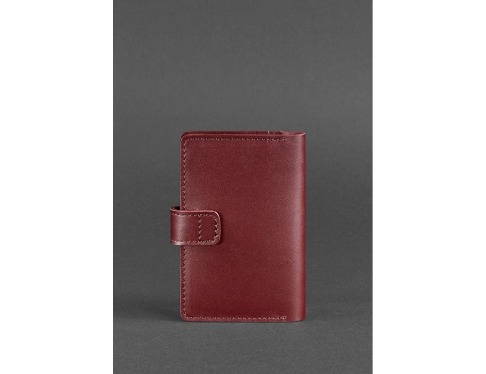 Шкіряна обкладинка для паспорта 3.0 бордова Blancnote BN-OP-3-vin - Фотографія № 4