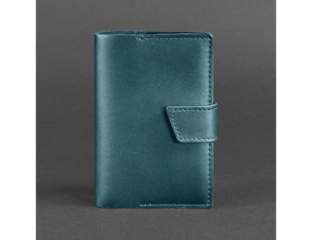 Кожаная обложка для паспорта 4.0 зеленая Blancnote BN-OP-4-malachite - Фото № 5