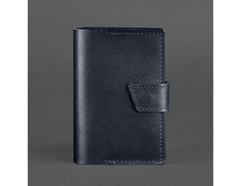 Шкіряна обкладинка для паспорта 4.0 темно-синя Blancnote BN-OP-4-navy-blue - Фотографія № 5