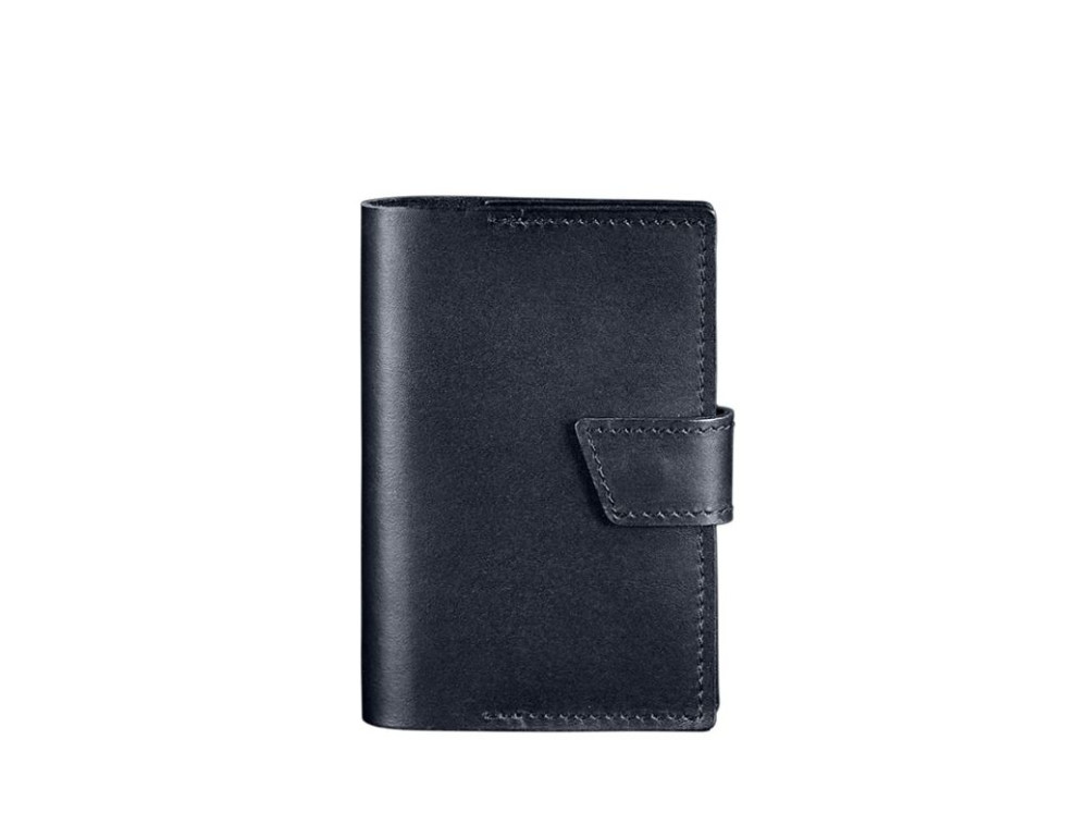 Шкіряна обкладинка для паспорта 4.0 темно-синя Blancnote BN-OP-4-navy-blue - Фотографія № 6