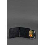 Чоловічий шкіряний чорний портмоне 10.0 затискач для грошей Crazy Horse Blancnote BN-PM-10-g-kr - Фотографія № 104